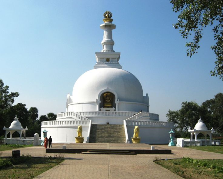 Nalanda archaeological remains with brick structures
