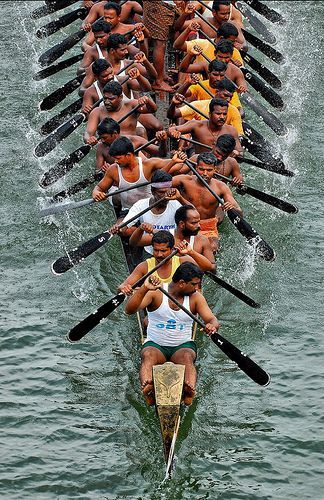Houseboat cruising on Alleppey backwaters Kerala